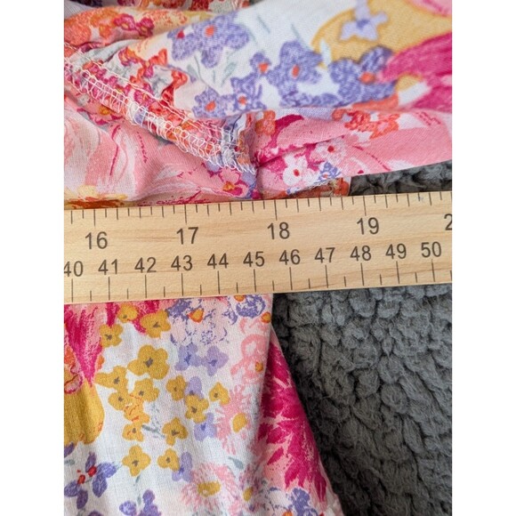 H&M Maxi Cotton Sun Dress Floral Flounced Size Large Ruffle Boho Bloom Cottage - Picture 8 of 11